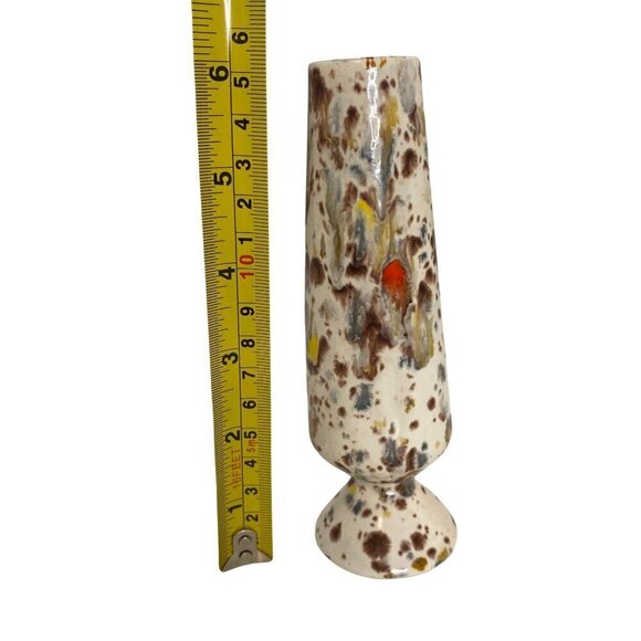 1970's Handmade Ceramic Splatter Drip Vase - Picture 6 of 6